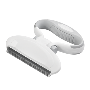 Peigne à Démêler pour Pelage de Chien et Chat avec Poignée Peigne démêlant pour chien et chat, dents fines et manche gris amovible, idéal pour réduire la mue.