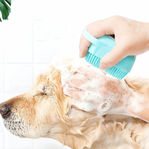 Siliconen Badborstel voor Honden met Shampoo Dispenser – Grooming Borstel voor Honden, Katten & Andere Huisdieren