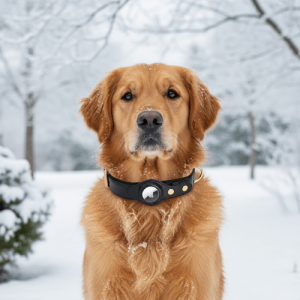 Collier pour Chien en Cuir avec Support Apple AirTag Sécurisé Collier pour Chien en Cuir avec Support Apple AirTag Sécurisé