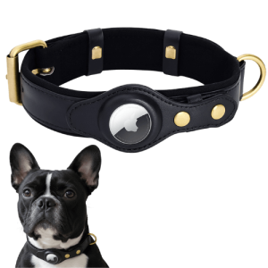 Collier pour Chien en Cuir avec Support Apple... Collier pour Chien en Cuir avec Support Apple...